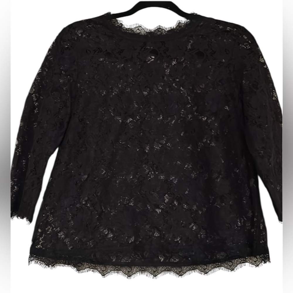 Talbots Black Lace Top